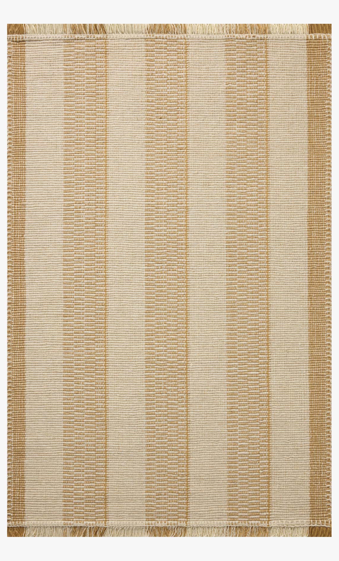 Tapis Sigrid jaune et ivoire tissé à la main par Loloi