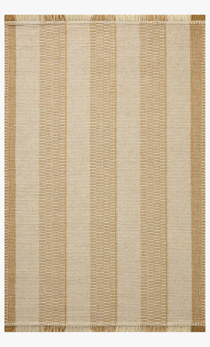Tapis Sigrid jaune et ivoire tissé à la main par Loloi