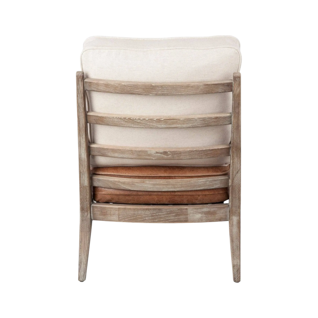 Smith Chaise d'accent Cuir Tissu