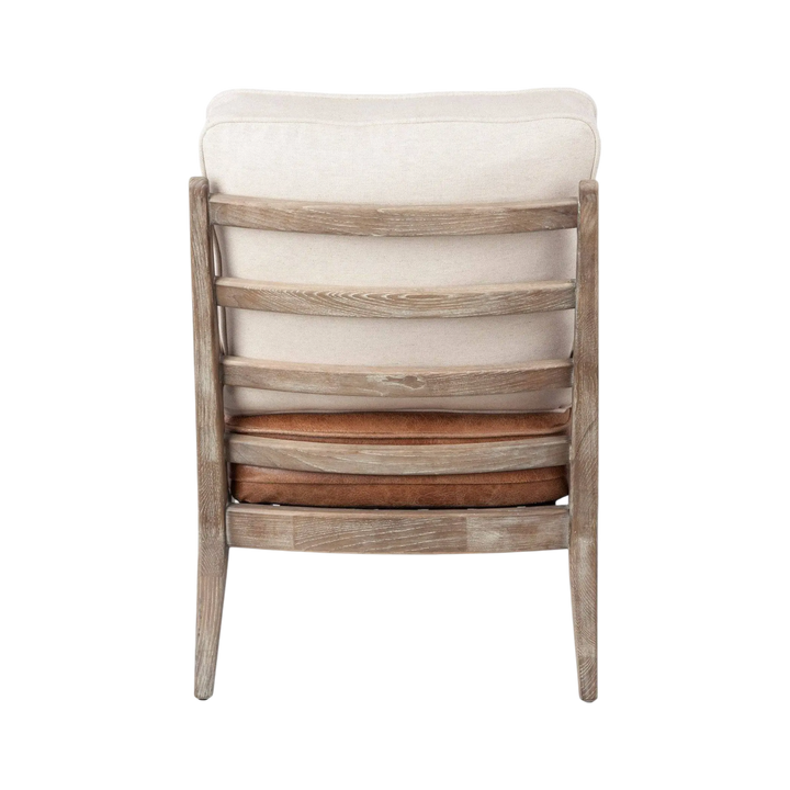 Smith Chaise d'accent Cuir Tissu