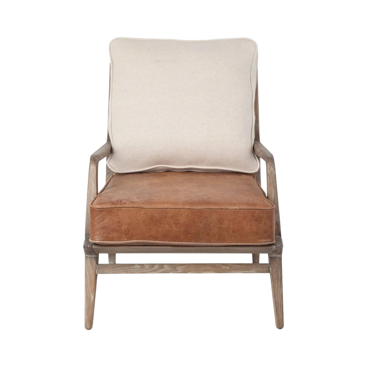 Smith Chaise d'accent Cuir Tissu