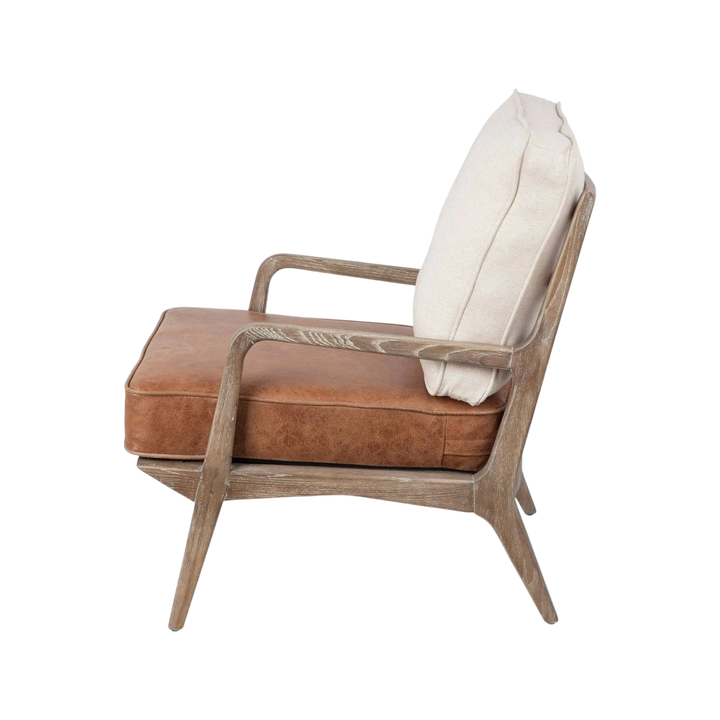 Smith Chaise d'accent Cuir Tissu