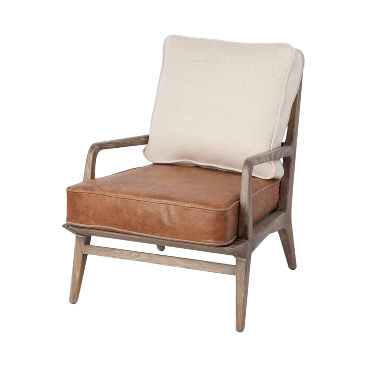 Smith Chaise d'accent Cuir Tissu