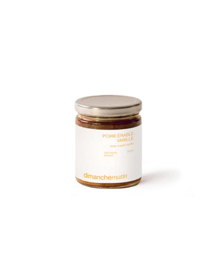 tartinade poire érable-vanille-fait au 
Quebec