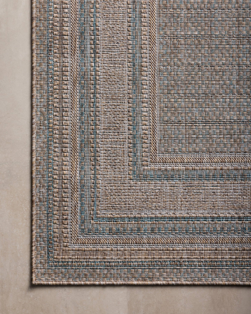 TOPANGA Natural / Teal - Maison Olive - Tapis