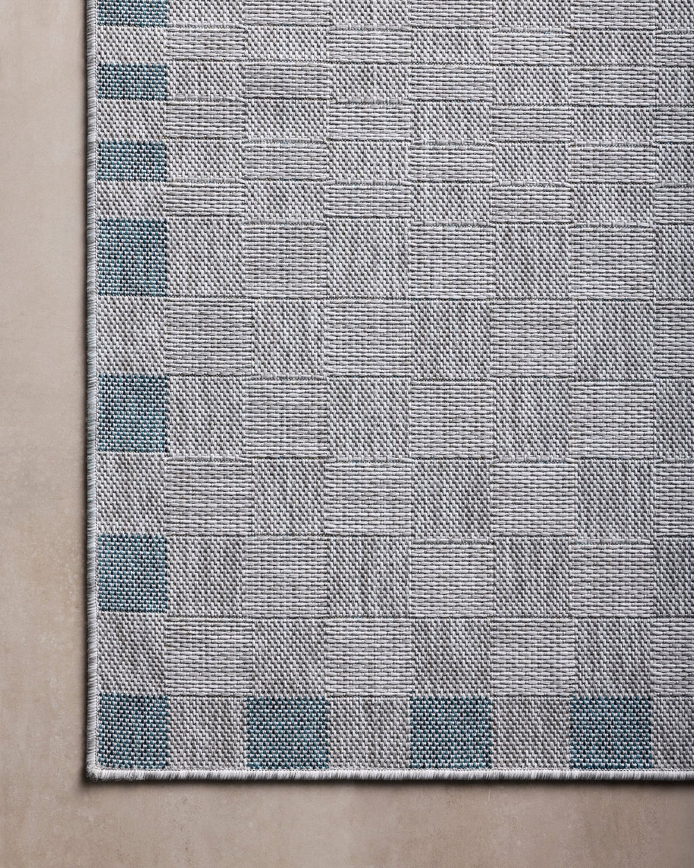 TOPANGA Siver / Blue - Maison Olive - Tapis