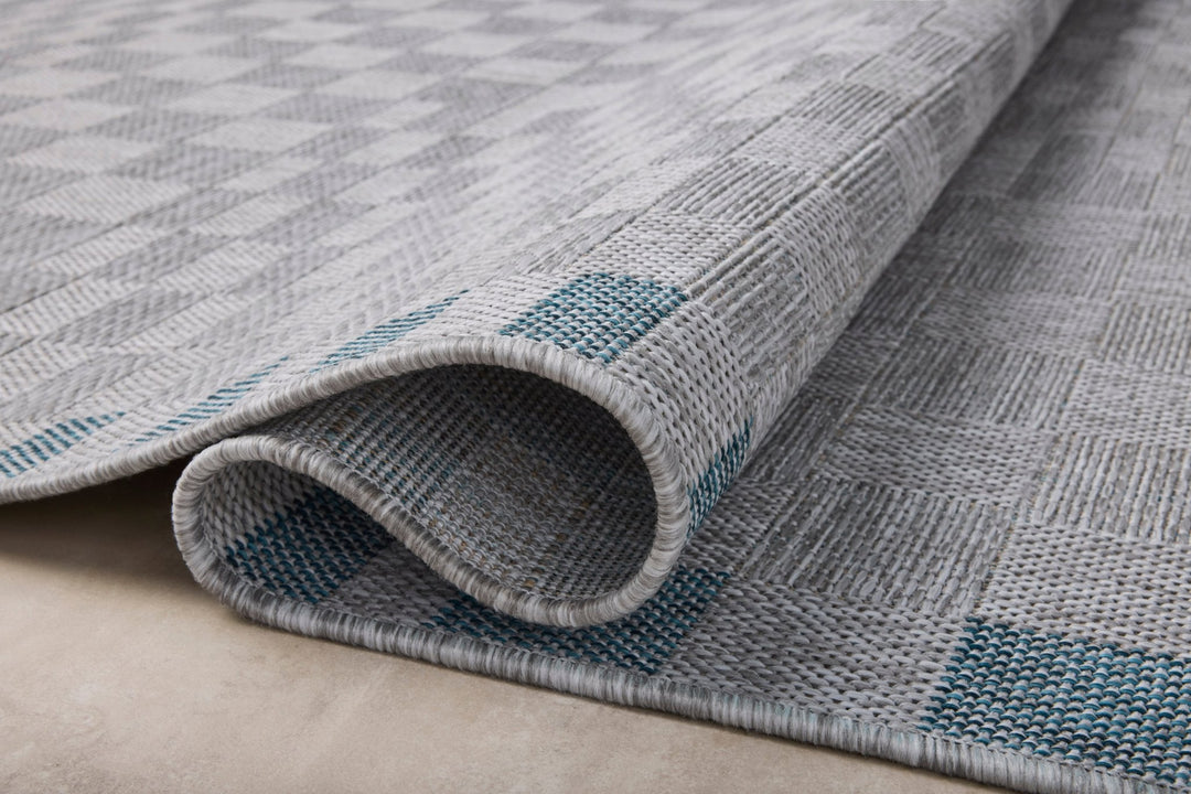 TOPANGA Siver / Blue - Maison Olive - Tapis