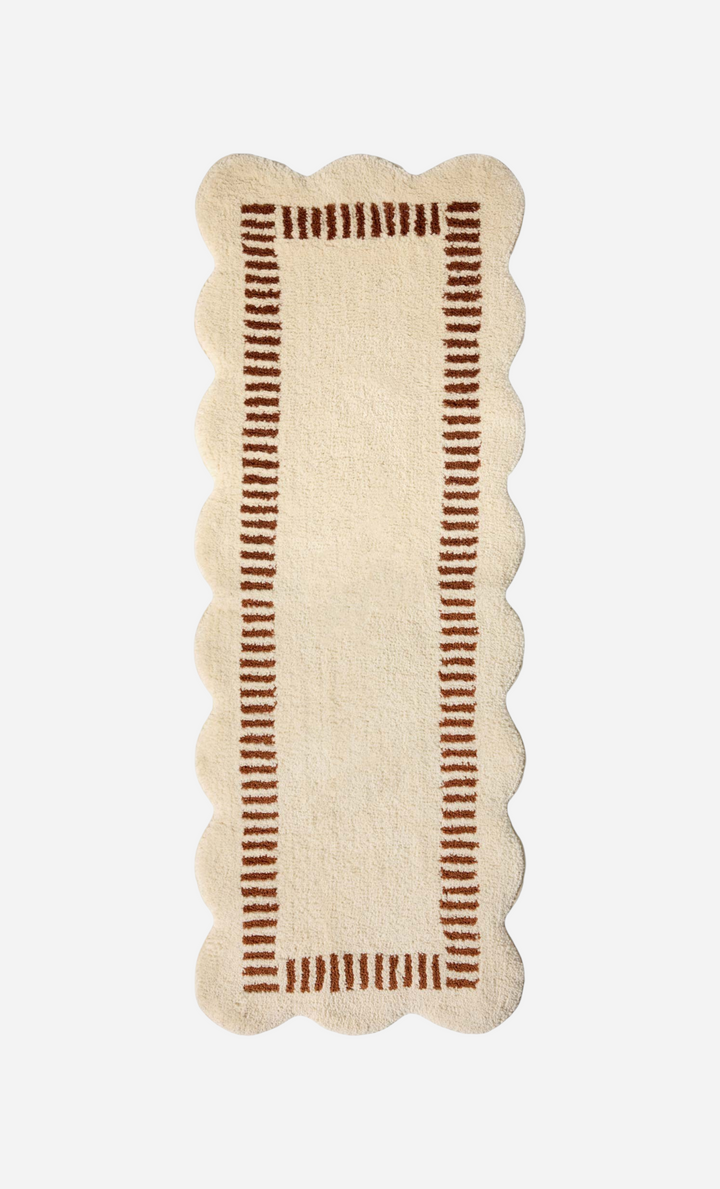 Tapis de bain Valerie — Ivory / Brick