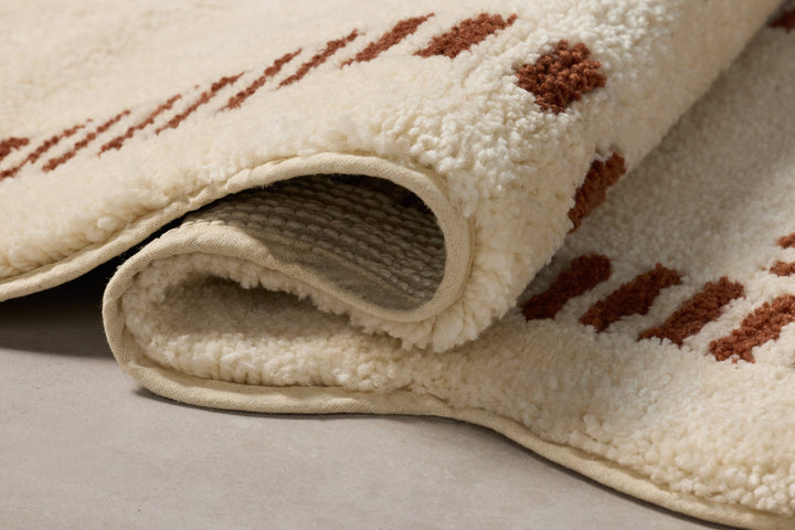 Tapis de bain Valerie — Ivory / Brick