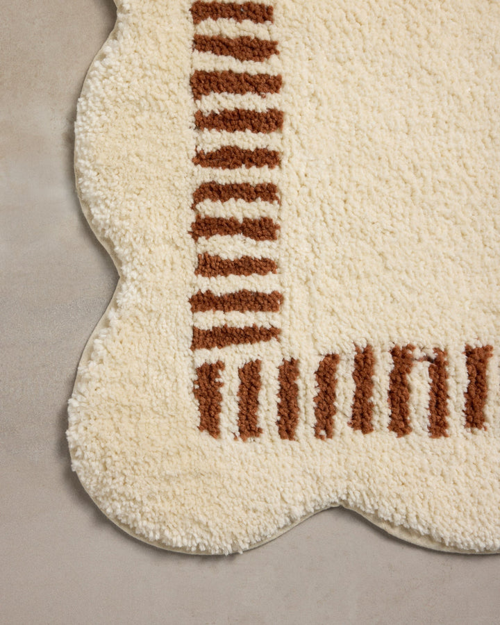 Tapis de bain Valerie — Ivory / Brick