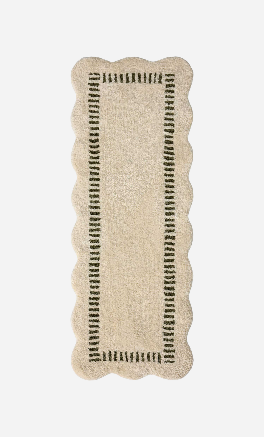 Tapis de bain Valerie — Ivory / Green