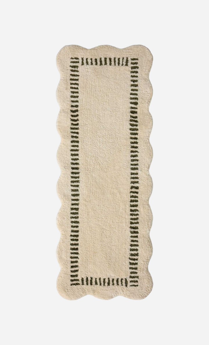 Tapis de bain Valerie — Ivory / Green