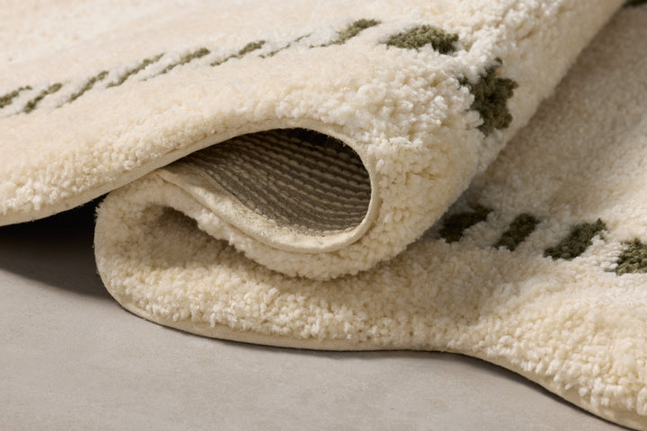 Tapis de bain Valerie — Ivory / Green