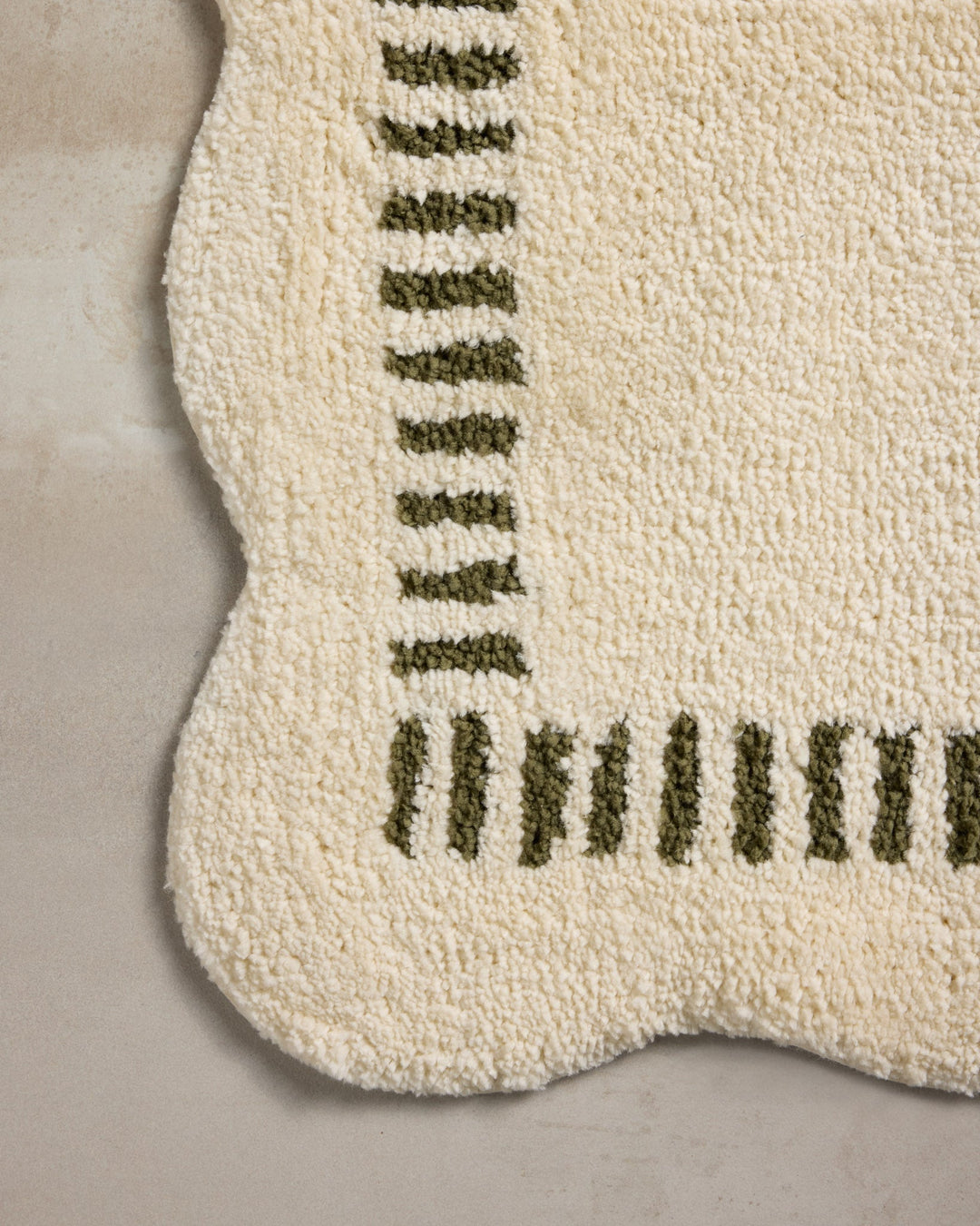 Tapis de bain Valerie — Ivory / Green