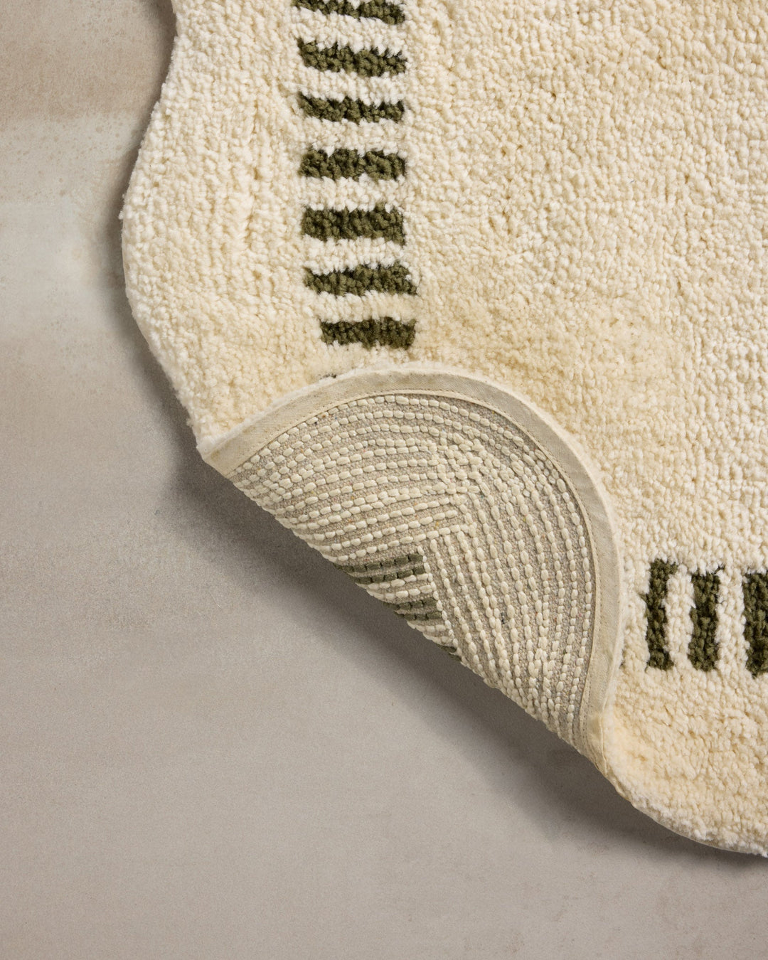 Tapis de bain Valerie — Ivory / Green