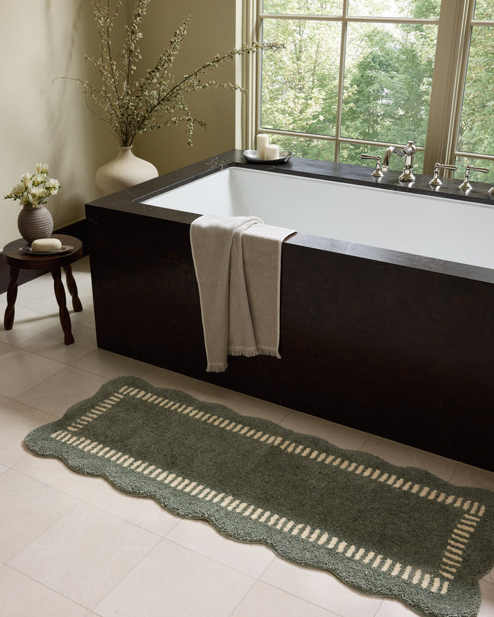 Tapis de bain Valerie — Lagoon / Ivory
