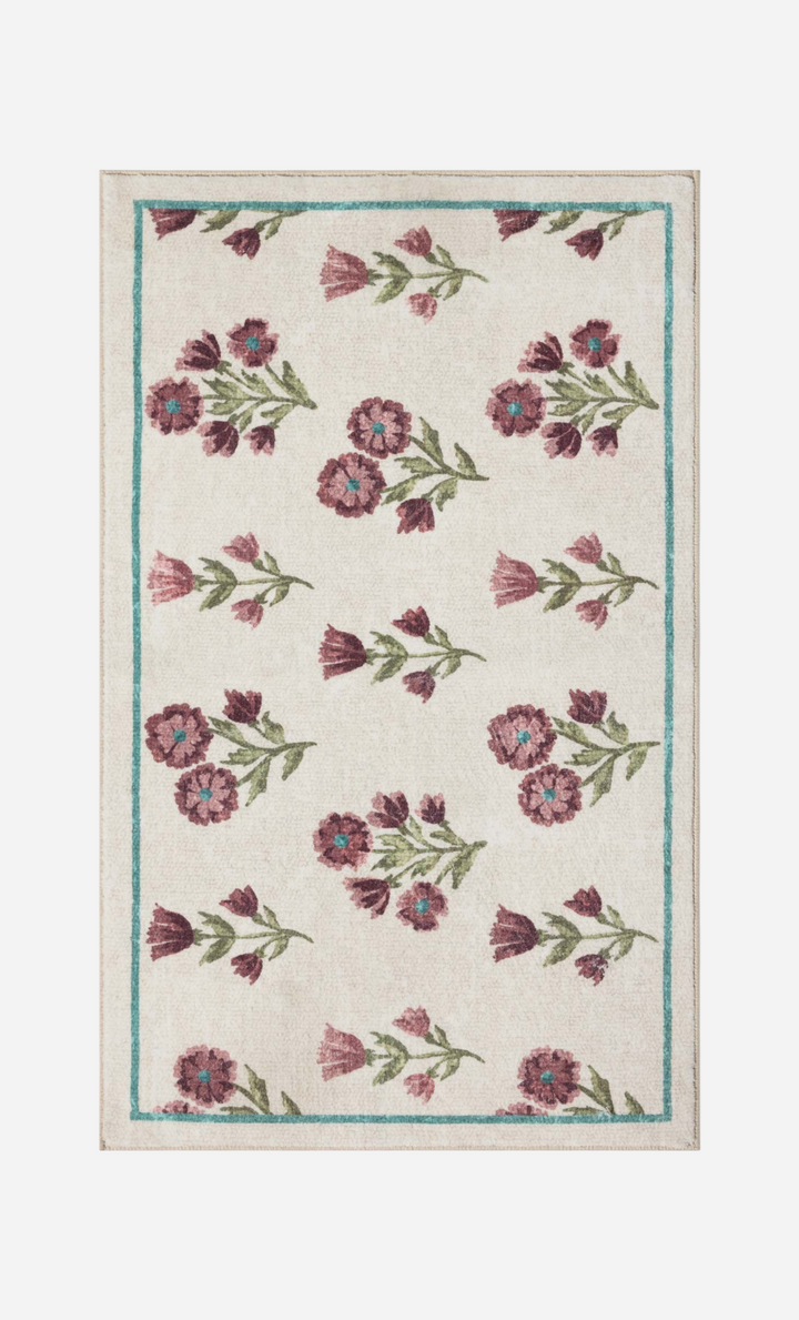 Tapis de bain Clove Ivory / Plum