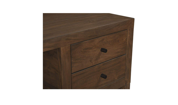 Detail of the WINDSOR desk drawer fronts and handles