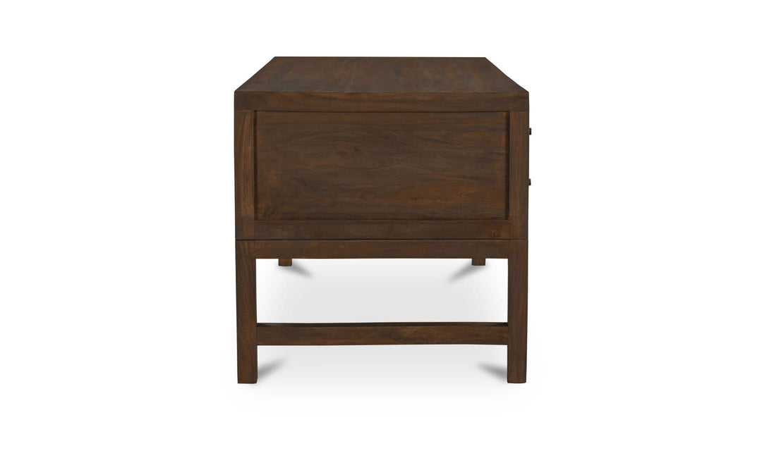 WINDSOR dark brown desk, right side view