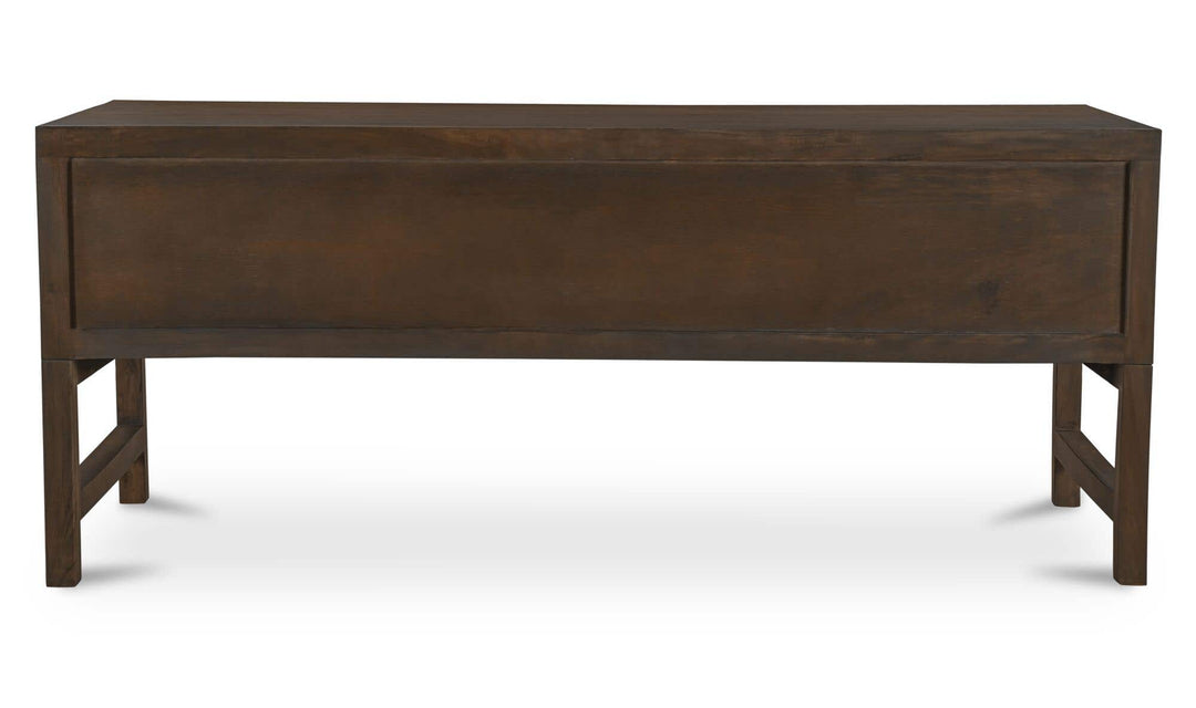 WINDSOR dark brown desk, rear view