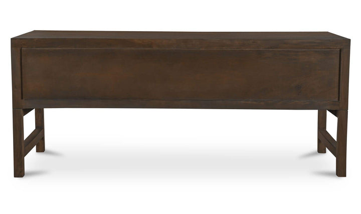 WINDSOR dark brown desk, rear view