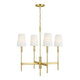 Burnished Brass with White Linen