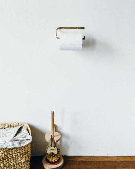BERNIE Porte Papier De Toilette En Laiton - Maison Olive - Accessoires de salle de bain