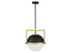 Matte Black with Warm Brass accent