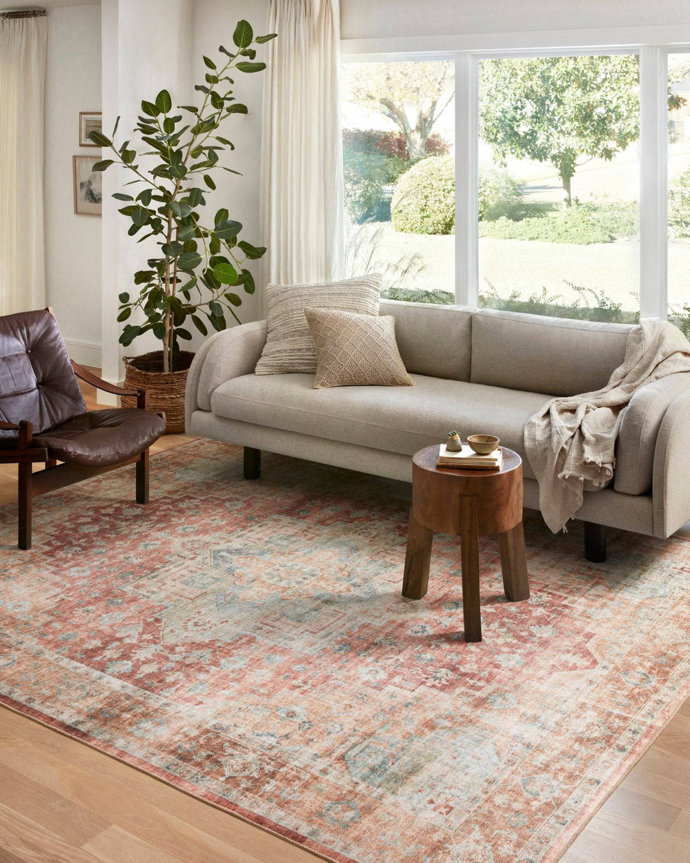 HEIDI Terracotta / Aqua - Maison Olive - Tapis