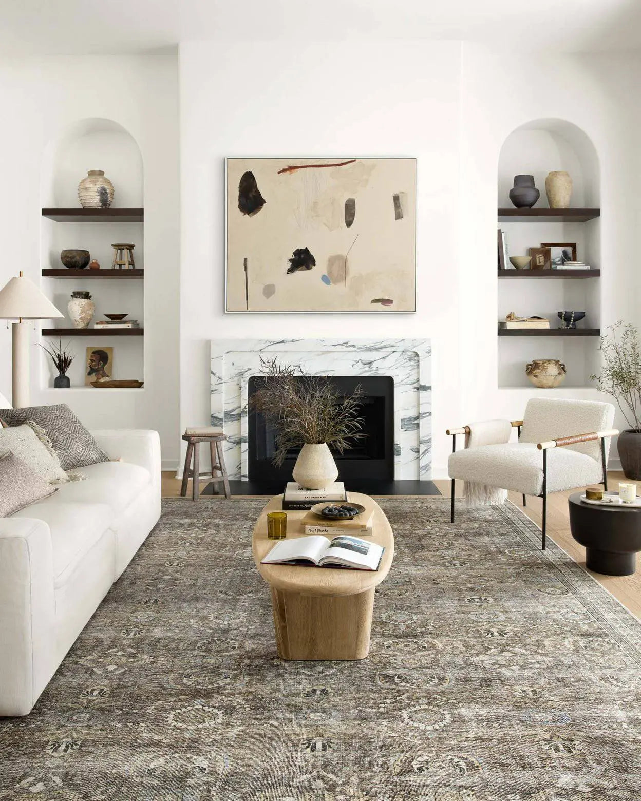 LAYLA timeless antique / moss rug - Maison Olive