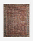 LAYLA Brick / Blue Rug