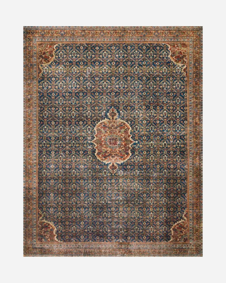 LAYLA Cobalt Blue / Spice - Maison Olive - Tapis