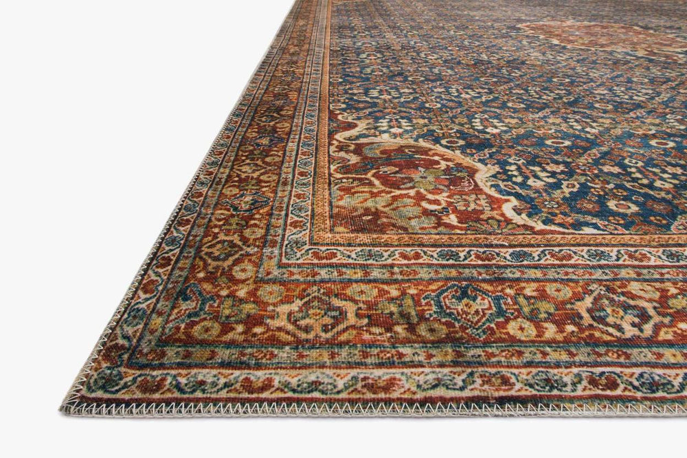 LAYLA Cobalt Blue / Spice Rug - Maison Olive - Tapis