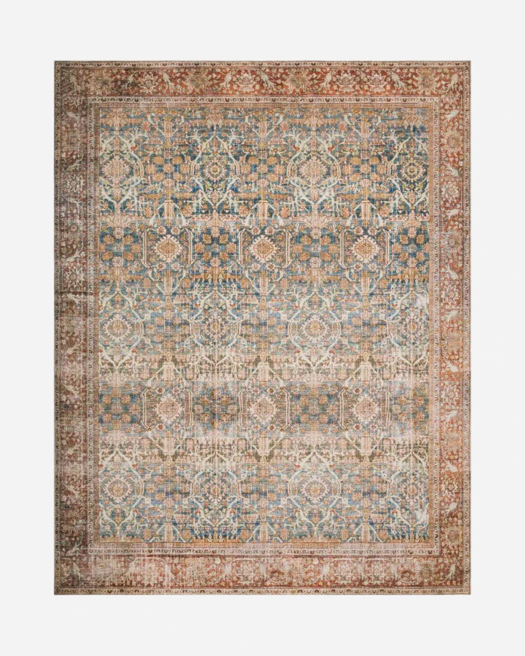 LAYLA Ocean / Rust - Maison Olive - Tapis