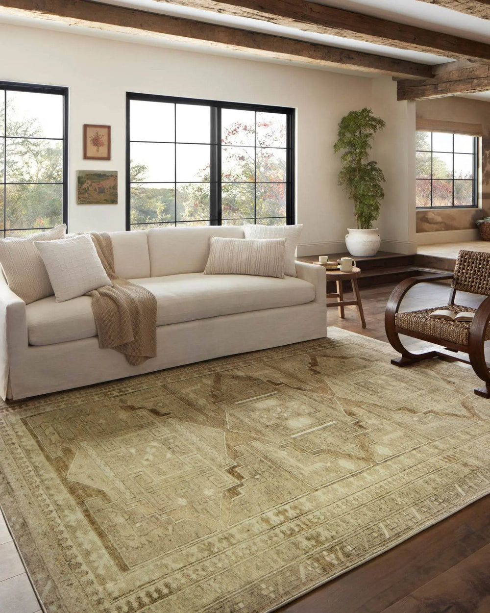SINCLAIR Mh Khaki/Tabacco - Maison Olive - Tapis