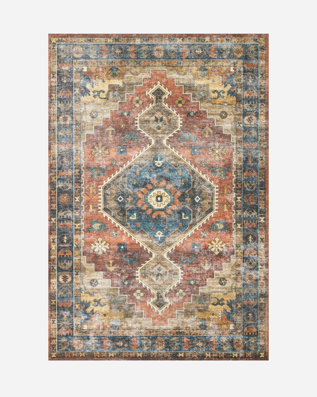 SKYE Rust / Blue - Maison Olive - Tapis