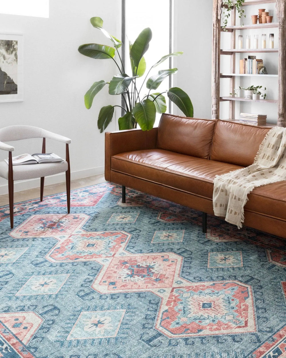 SKYE Turquoise / Terracotta - Maison Olive - Tapis