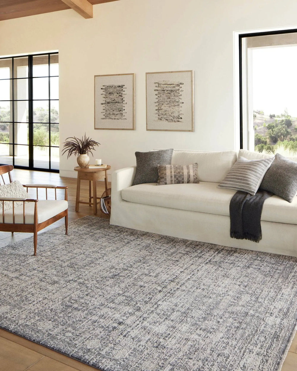 Tapis Alie Collection CHARCOAL/DOVE - Maison Olive -