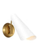 Matte White and Burnished Brass