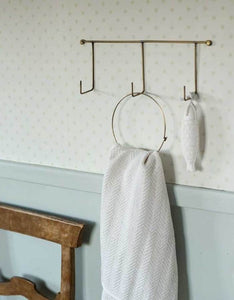 Triple crochets en laiton - Maison Olive - Accessoires de salle de bain