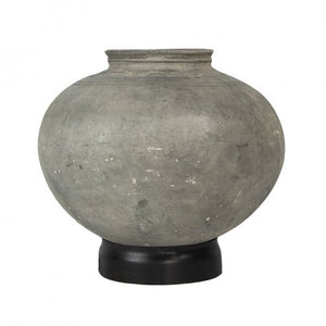 Vase vintage sur pied de métal - Maison Olive - Vintage